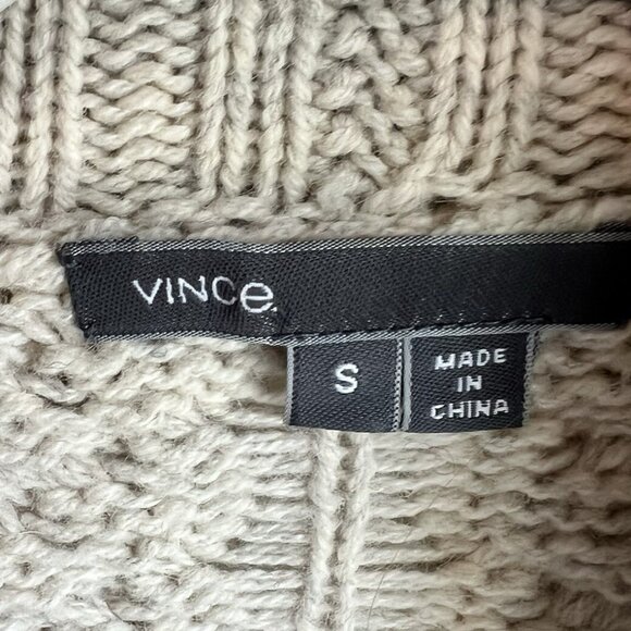 Vince. Yak & wool cardigan Small Heather Oatmeal - Picture 7 of 9
